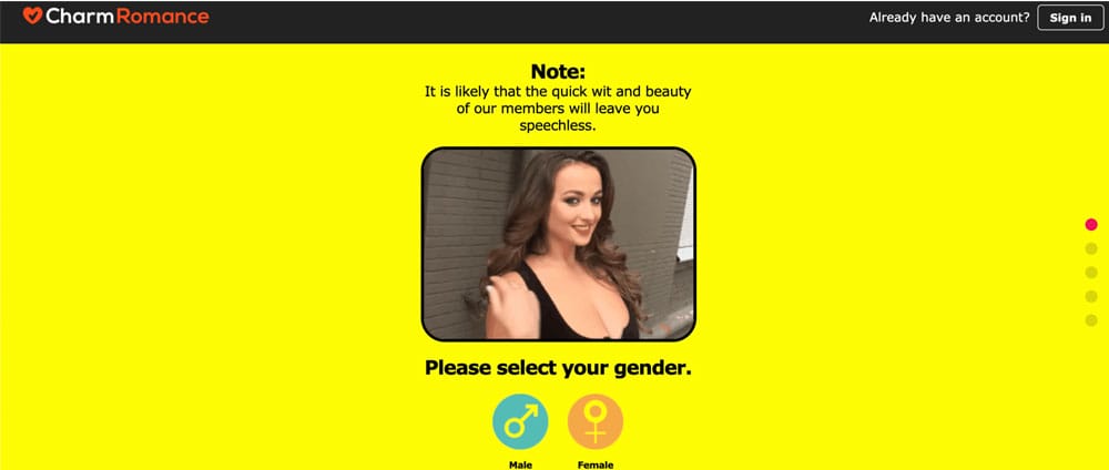 CharmRomance main page